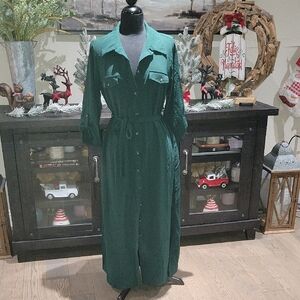 NAIF Teal Long Sleeve Dress